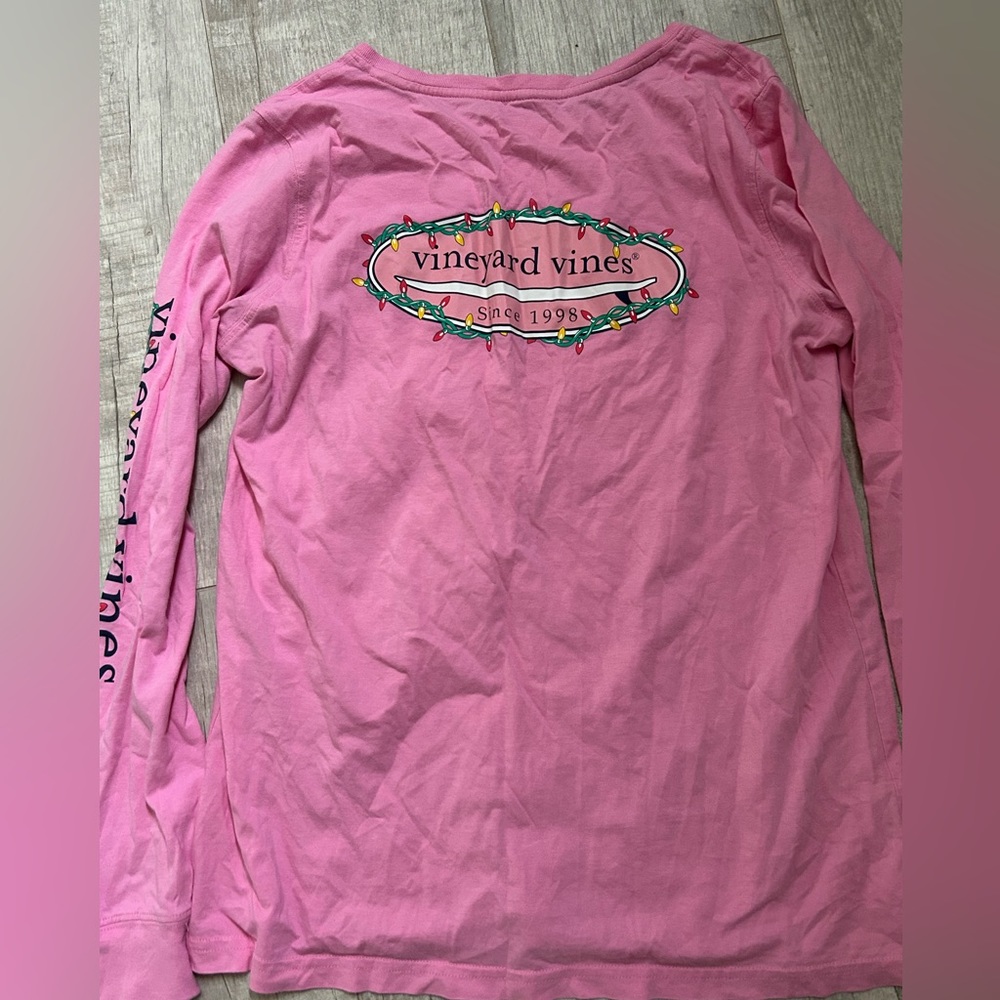 Vineyard Vines Pink Christmas Long Sleeve